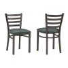 Galina Black Metal Side Chair with Green Faux Leather Seat (Carton of 2) by Linon Home Decor 2 Galina Black Metal Side Chair with Green Faux Leather Seat (Carton of 2) by Linon Home Decor -Linon Home Decor Shop black linon home decor dining chairs thdac3724 64 1000