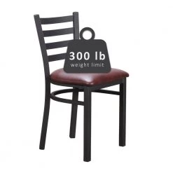 Galina Black Metal Side Chair High Back with Burgundy Faux Leather Seat (Carton of 2) by Linon Home Decor 19 Galina Black Metal Side Chair High Back with Burgundy Faux Leather Seat (Carton of 2) by Linon Home Decor -Linon Home Decor Shop black linon home decor dining chairs thdac3725 44 1000