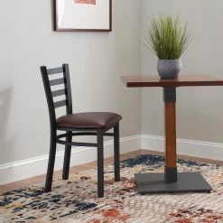 Galina Black Metal Side Chair High Back with Burgundy Faux Leather Seat (Carton of 2) by Linon Home Decor 20 Galina Black Metal Side Chair High Back with Burgundy Faux Leather Seat (Carton of 2) by Linon Home Decor -Linon Home Decor Shop black linon home decor dining chairs thdac3725 fa 1000