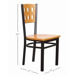 Blalock Black Metal Side Chair High Back with Wood Back and Seat (Carton of 2) by Linon Home Decor 16 Blalock Black Metal Side Chair High Back with Wood Back and Seat (Carton of 2) by Linon Home Decor -Linon Home Decor Shop black linon home decor dining chairs thdac3732 4f 1000