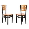 Blalock Black Metal Side Chair High Back with Wood Back and Seat (Carton of 2) by Linon Home Decor 2 Blalock Black Metal Side Chair High Back with Wood Back and Seat (Carton of 2) by Linon Home Decor -Linon Home Decor Shop black linon home decor dining chairs thdac3732 64 1000