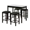 Mina Black Faux Marble Tavern 5-Pieces Set by Linon Home Decor 1 Mina Black Faux Marble Tavern 5-Pieces Set by Linon Home Decor -Linon Home Decor Shop black linon home decor dining room sets thd02860 64 1000
