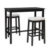 Concord 3-Pieces Black and White Wood Top Bar Set by Linon Home Decor 1 Concord 3-Pieces Black and White Wood Top Bar Set by Linon Home Decor -Linon Home Decor Shop black linon home decor dining room sets thd04118 64 1000