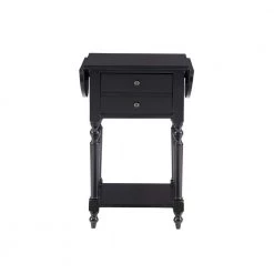 Shirley 25 in. W Black Square Wood Top Dropleaf Side Table by Linon Home Decor -Linon Home Decor Shop black linon home decor end side tables hd221851 4f 1000