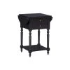 Shirley 25 in. W Black Square Wood Top Dropleaf Side Table by Linon Home Decor -Linon Home Decor Shop black linon home decor end side tables hd221851 64 1000