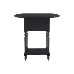 Shirley 25 in. W Black Square Wood Top Dropleaf Side Table by Linon Home Decor -Linon Home Decor Shop black linon home decor end side tables hd221851 66 1000