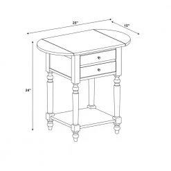 Shirley 25 in. W Black Square Wood Top Dropleaf Side Table by Linon Home Decor -Linon Home Decor Shop black linon home decor end side tables hd221851 76 1000