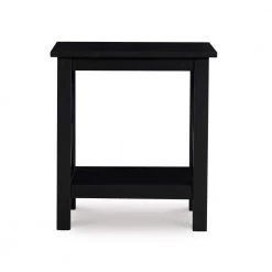 Ramsey Rectangular Black End Table with Shelf by Linon Home Decor 14 Ramsey Rectangular Black End Table with Shelf by Linon Home Decor -Linon Home Decor Shop black linon home decor end side tables thd02083 66 1000