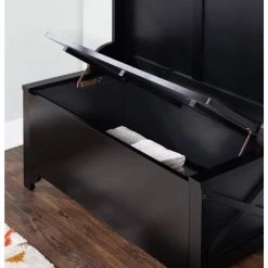 Lori Black Hall Tree Wide with Storage by Linon Home Decor 17 Lori Black Hall Tree Wide with Storage by Linon Home Decor -Linon Home Decor Shop black linon home decor hall trees thd03542 77 1000