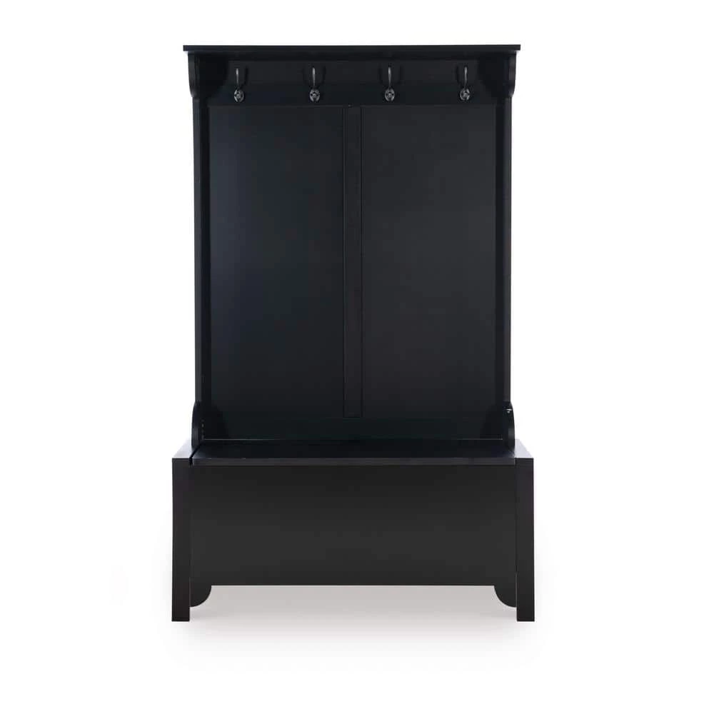 Lori Black Hall Tree Wide with Storage by Linon Home Decor 8 Lori Black Hall Tree Wide with Storage by Linon Home Decor - Image 6