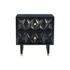 Covington 2-Drawer Black Texture Nightstand by Linon Home Decor 17 Covington 2-Drawer Black Texture Nightstand by Linon Home Decor -Linon Home Decor Shop black linon home decor nightstands thd03517 c3 1000