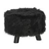 Daisy Black Faux Fur Accent Stool by Linon Home Decor 1 Daisy Black Faux Fur Accent Stool by Linon Home Decor -Linon Home Decor Shop black linon home decor ottomans 40487blk 01 as u 64 1000