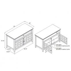 Walker Black 2-Door Media Center by Linon Home Decor 14 Walker Black 2-Door Media Center by Linon Home Decor -Linon Home Decor Shop black linon home decor tv stands thd02740 4f 1000