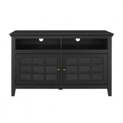 Walker Black 2-Door Media Center by Linon Home Decor