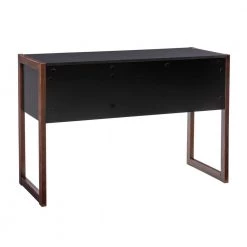 Henry 43.25 in. Rectangular Black and Walnut Wood with 2 Drawers Writing Desk by Linon Home Decor -Linon Home Decor Shop black walnut linon home decor writing desks thd03174 4f 1000