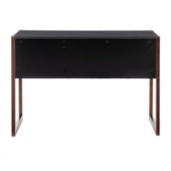 Henry 43.25 in. Rectangular Black and Walnut Wood with 2 Drawers Writing Desk by Linon Home Decor -Linon Home Decor Shop black walnut linon home decor writing desks thd03174 66 1000