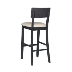 Rodman 43.50 in. H Dark Charcoal High Back Wood Frame Barstool by Linon Home Decor -Linon Home Decor Shop blackwash linon home decor bar stools thd04064 4f 1000