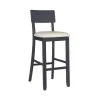 Rodman 43.50 in. H Dark Charcoal High Back Wood Frame Barstool by Linon Home Decor -Linon Home Decor Shop blackwash linon home decor bar stools thd04064 64 1000