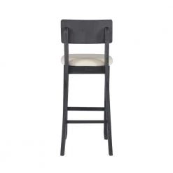 Rodman 43.50 in. H Dark Charcoal High Back Wood Frame Barstool by Linon Home Decor -Linon Home Decor Shop blackwash linon home decor bar stools thd04064 66 1000