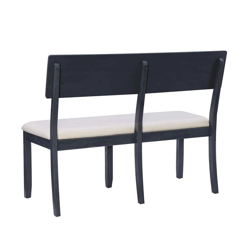 Rodman Dark Charcoal Dining Bench 36 in. H x 52.50 in. W x 20.25 in. D by Linon Home Decor 7 Rodman Dark Charcoal Dining Bench 36 in. H x 52.50 in. W x 20.25 in. D by Linon Home Decor - Image 5