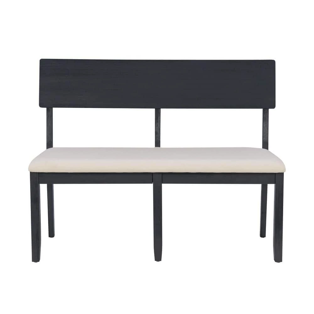 Rodman Dark Charcoal Dining Bench 36 in. H x 52.50 in. W x 20.25 in. D by Linon Home Decor 6 Rodman Dark Charcoal Dining Bench 36 in. H x 52.50 in. W x 20.25 in. D by Linon Home Decor - Image 4