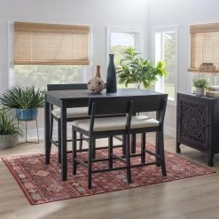 Rodman Dark Charcoal Counter Height Bench 36 in. H x 46.325 in. W x 21 in. D by Linon Home Decor 15 Rodman Dark Charcoal Counter Height Bench 36 in. H x 46.325 in. W x 21 in. D by Linon Home Decor -Linon Home Decor Shop blackwash linon home decor bedroom benches thd04069 1f 1000