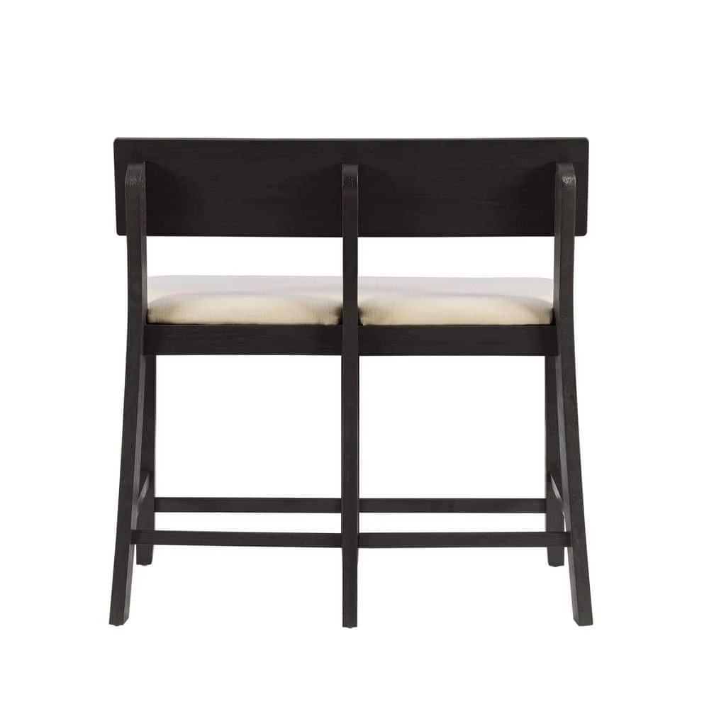 Rodman Dark Charcoal Counter Height Bench 36 in. H x 46.325 in. W x 21 in. D by Linon Home Decor 5 Rodman Dark Charcoal Counter Height Bench 36 in. H x 46.325 in. W x 21 in. D by Linon Home Decor - Image 3
