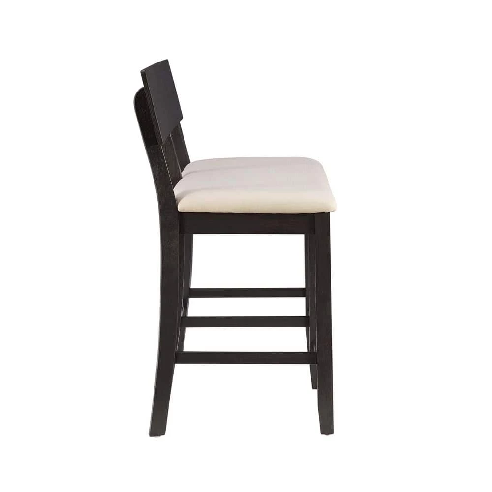 Rodman Dark Charcoal Counter Height Bench 36 in. H x 46.325 in. W x 21 in. D by Linon Home Decor 4 Rodman Dark Charcoal Counter Height Bench 36 in. H x 46.325 in. W x 21 in. D by Linon Home Decor - Image 2