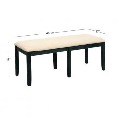 Rodman Dark Charcoal Backless Dining Bench 19 in. H x 46.38 in. W x 17 in. D by Linon Home Decor -Linon Home Decor Shop blackwash linon home decor bedroom benches thd04071 1f 1000