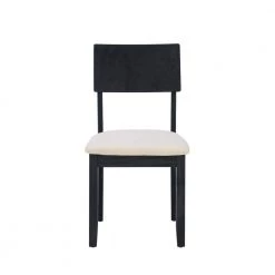 Rodman Dark Charcoal Beige Linen and Cotton Fabric Side Chair (2-Pack) by Linon Home Decor -Linon Home Decor Shop blackwash linon home decor dining chairs thd04065 4f 1000