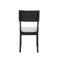 Rodman Dark Charcoal Beige Linen and Cotton Fabric Side Chair (2-Pack) by Linon Home Decor -Linon Home Decor Shop blackwash linon home decor dining chairs thd04065 66 1000