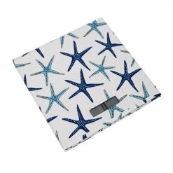 Emma 13 in. Cube Collapsible Storage Bin Starfish (Set of 2) by Linon Home Decor -Linon Home Decor Shop blue and white starfish pattern linon home decor kids storage cubes thd03013 4f 1000