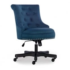 Sinclair Azure Blue Office Chair by Linon Home Decor