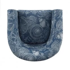 Primm Denim Club Chair with Swirling Shell Pattern by Linon Home Decor -Linon Home Decor Shop blue denim linon home decor accent chairs thd03664 a0 1000