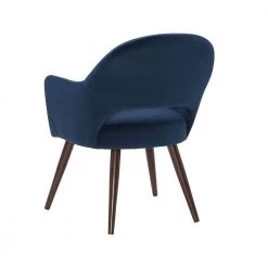 Jade Blue Ink Velvet Side Chair by Linon Home Decor -Linon Home Decor Shop blue linon home decor accent chairs hd221837 4f 1000