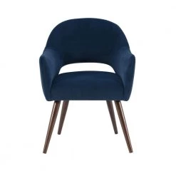 Jade Blue Ink Velvet Side Chair by Linon Home Decor -Linon Home Decor Shop blue linon home decor accent chairs hd221837 c3 1000