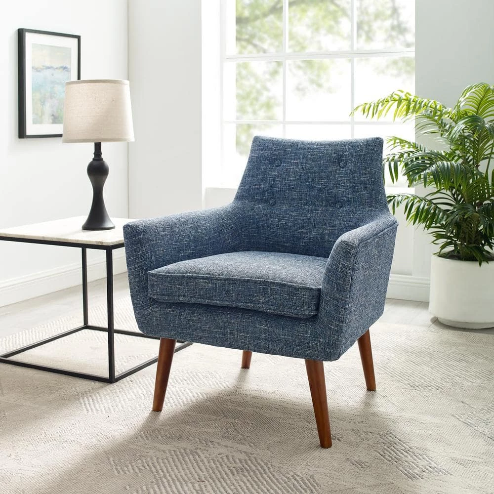 Rhonda Blue Upholstered Arm Chair by Linon Home Decor 10 Rhonda Blue Upholstered Arm Chair by Linon Home Decor - Image 8