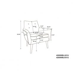 Rhonda Blue Upholstered Arm Chair by Linon Home Decor 16 Rhonda Blue Upholstered Arm Chair by Linon Home Decor -Linon Home Decor Shop blue linon home decor accent chairs thd00638 4f 1000