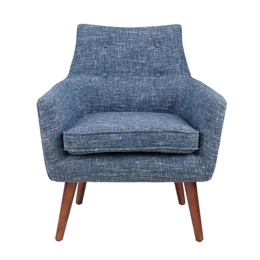 Rhonda Blue Upholstered Arm Chair by Linon Home Decor 8 Rhonda Blue Upholstered Arm Chair by Linon Home Decor - Image 6