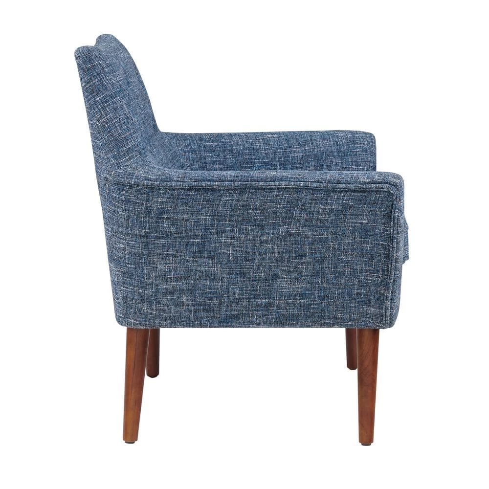 Rhonda Blue Upholstered Arm Chair by Linon Home Decor 4 Rhonda Blue Upholstered Arm Chair by Linon Home Decor - Image 2