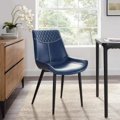 Sumter Blue Dining Chairs Seat Height 18.5 in. (Set of 2) by Linon Home Decor -Linon Home Decor Shop blue linon home decor dining chairs thd02666 c3 1000