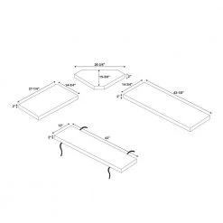 3-Piece Chelsea Nook Vintage Blue Cushion by Linon Home Decor -Linon Home Decor Shop blue linon home decor dining room sets thd01920 1d 1000