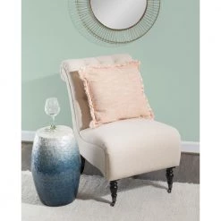 Jaynie Blue Ombre Capiz mosaic Drum Table by Linon Home Decor -Linon Home Decor Shop blue linon home decor end side tables thd02760 31 1000