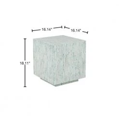 Kora 16 in. Blue 18"H Square Capiz Shell End Table by Linon Home Decor -Linon Home Decor Shop blue linon home decor end side tables thd03156 40 1000