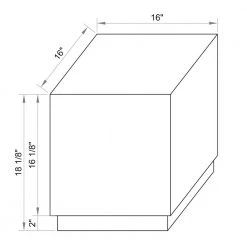 Kora 16 in. Blue 18"H Square Capiz Shell End Table by Linon Home Decor -Linon Home Decor Shop blue linon home decor end side tables thd03156 4f 1000