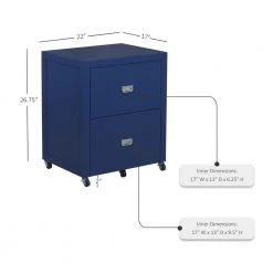 Sara Navy Blue Rolling File Lateral Desk Cabinet by Linon Home Decor 18 Sara Navy Blue Rolling File Lateral Desk Cabinet by Linon Home Decor -Linon Home Decor Shop blue linon home decor file cabinets thd02963 1f 1000