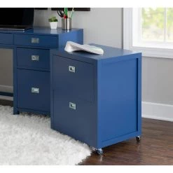 Sara Navy Blue Rolling File Lateral Desk Cabinet by Linon Home Decor 19 Sara Navy Blue Rolling File Lateral Desk Cabinet by Linon Home Decor -Linon Home Decor Shop blue linon home decor file cabinets thd02963 31 1000