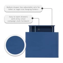 Sara Navy Blue Rolling File Lateral Desk Cabinet by Linon Home Decor 13 Sara Navy Blue Rolling File Lateral Desk Cabinet by Linon Home Decor -Linon Home Decor Shop blue linon home decor file cabinets thd02963 a0 1000