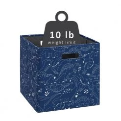 Dillon Foldable Bin Dinosaur (Carton of 2) by Linon Home Decor -Linon Home Decor Shop blue linon home decor kids storage cubes thd03692 40 1000