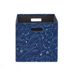 Dillon Foldable Bin Dinosaur (Carton of 2) by Linon Home Decor -Linon Home Decor Shop blue linon home decor kids storage cubes thd03692 c3 1000